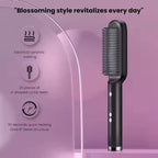 2-in-1 Hair Straightener & Curler Brush