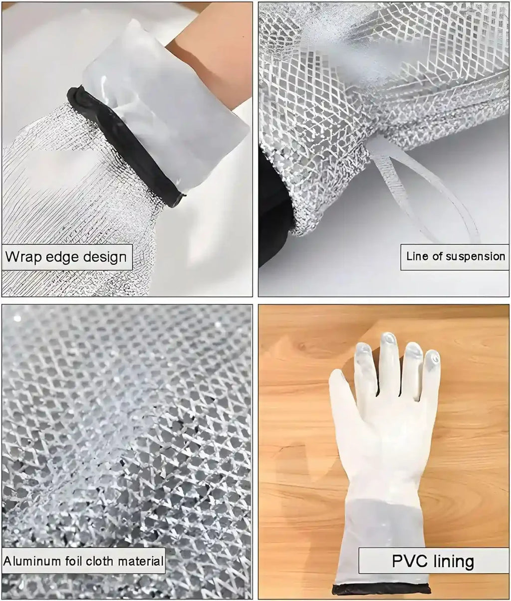 Anti-Heat Dishwashing Gloves – Non Scratch
