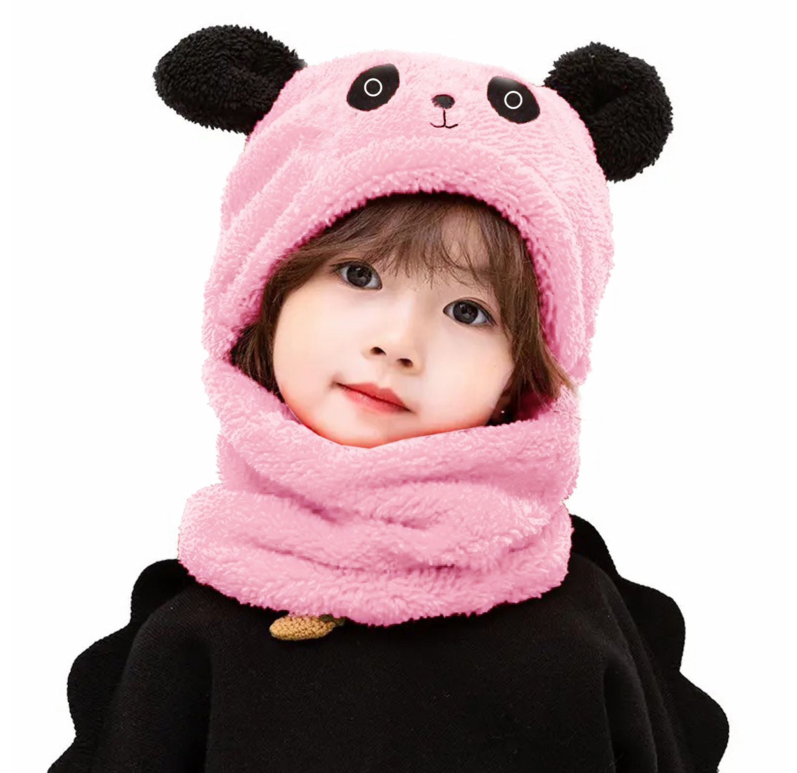 Kids Panda Winter Warm Cap & Neck Warmer.