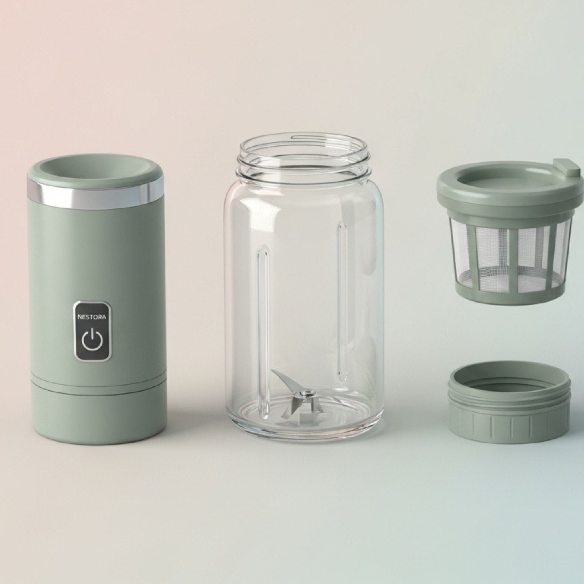 Portable USB Mini Juicer Blender – 380ml Rechargeable Smoothie Cup with 6 Blades for On-the-Go Juicing