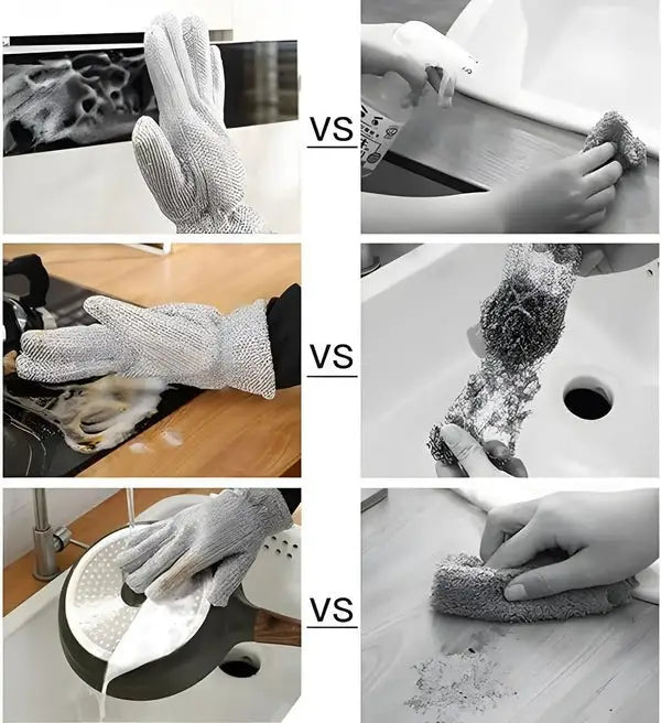 Anti-Heat Dishwashing Gloves – Non Scratch