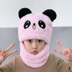 Kids Panda Winter Warm Cap & Neck Warmer.