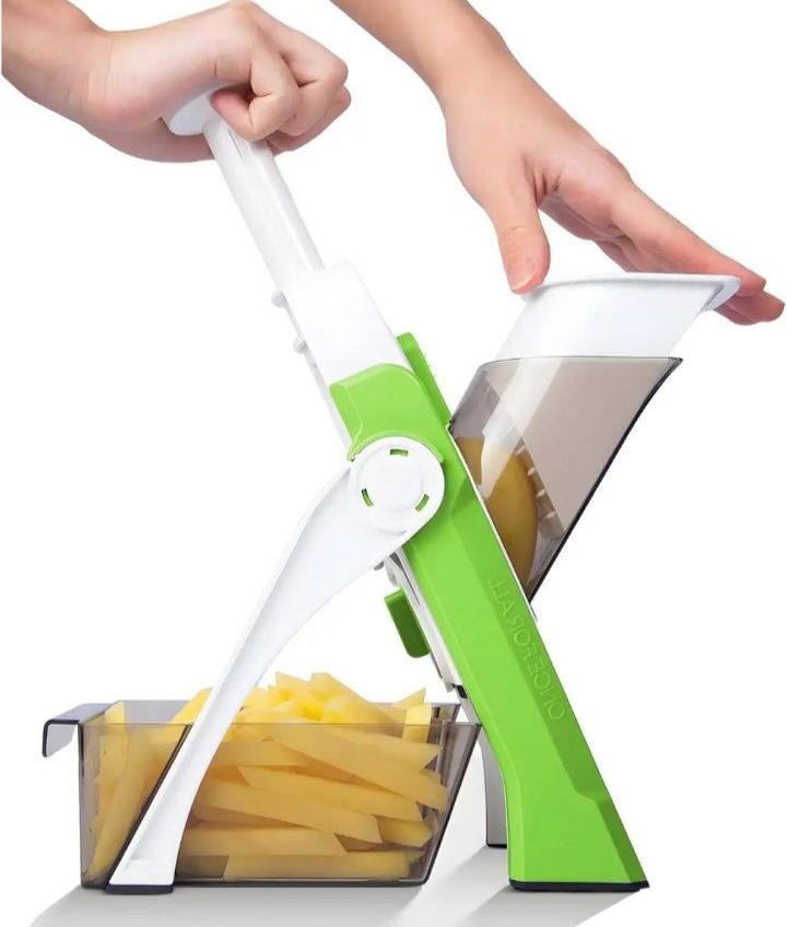 Adjustable Mandoline Slicer – Safe & Multifunctional Precision Vegetable Cutter for Slicing, Julienne & Dicing