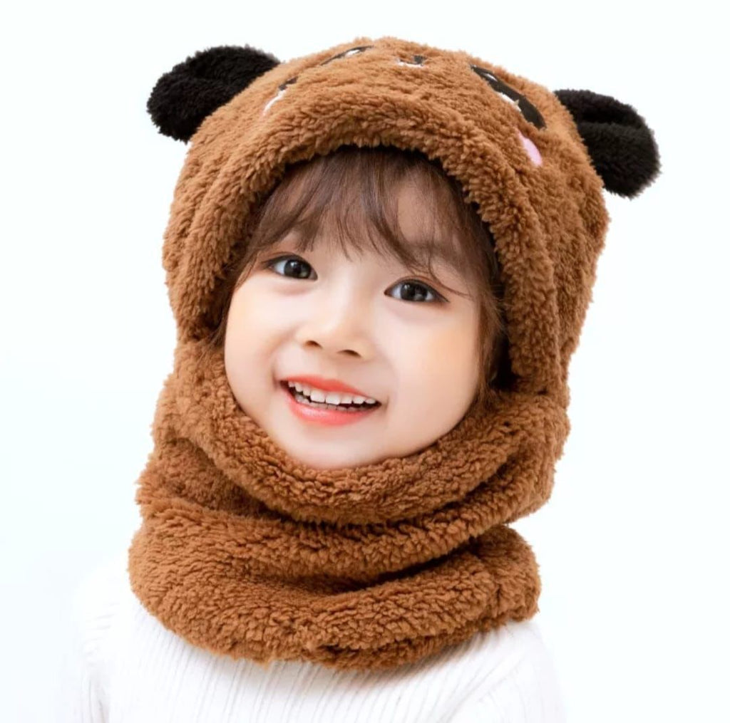Kids Panda Winter Warm Cap & Neck Warmer.