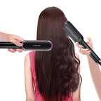 2-in-1 Hair Straightener & Curler Brush