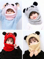 Kids Panda Winter Warm Cap & Neck Warmer.