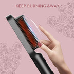 2-in-1 Hair Straightener & Curler Brush