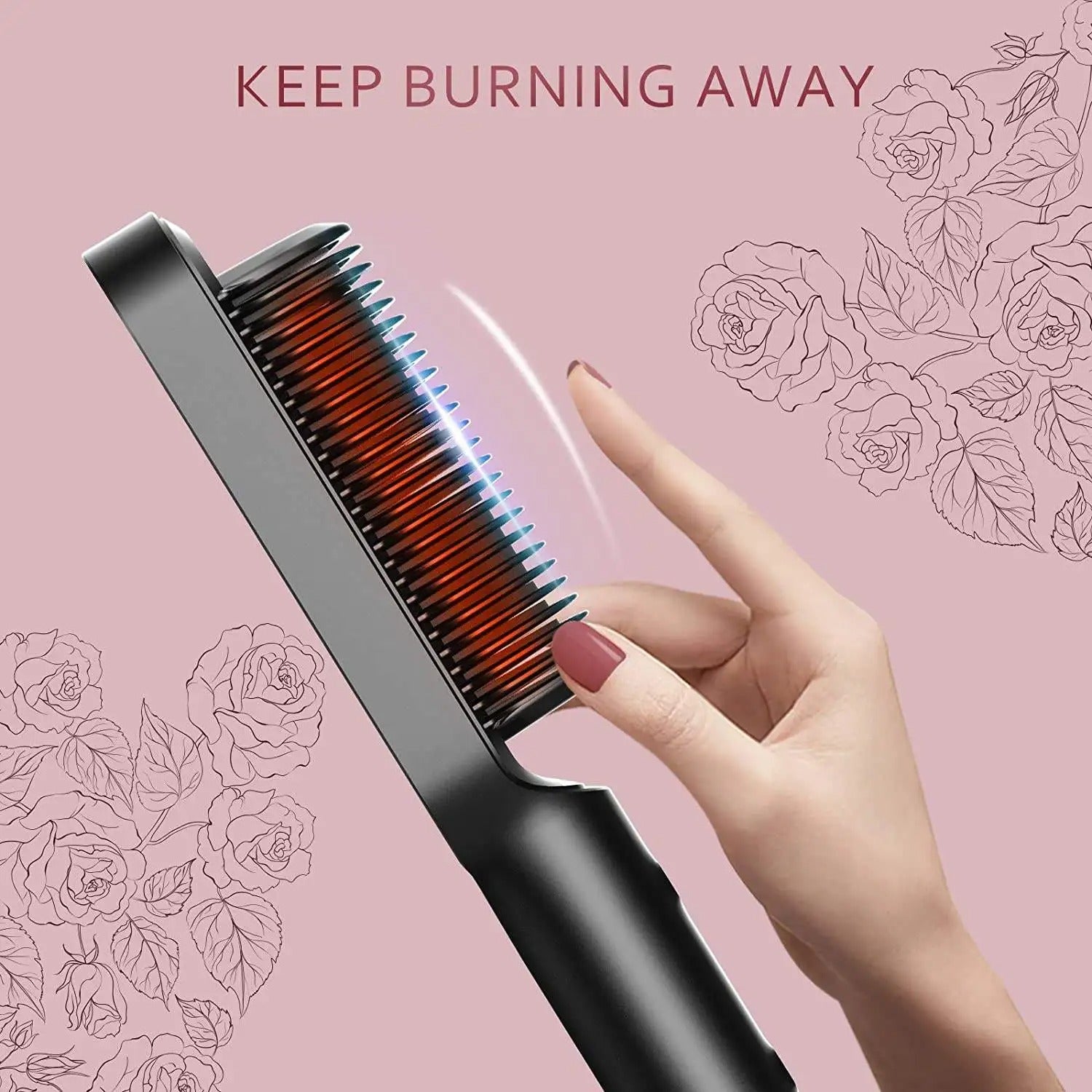 2-in-1 Hair Straightener & Curler Brush