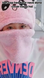 Kids Panda Winter Warm Cap & Neck Warmer.