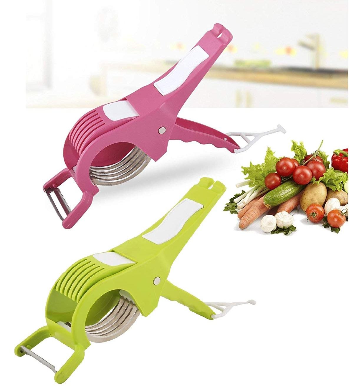 Multi Vegetable Cutter – 5-Blade QuickSlice Vegetable & Fruit Slicer | Fast, Safe & Effortless Kitchen Prep Tool.